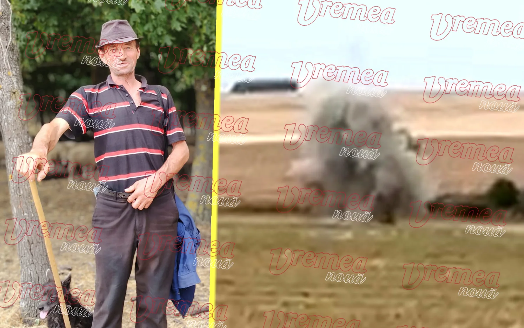 Dronă căzută în comuna Viișoara. O mașină a oprit și a inspectat aparatul înainte de sosirea autorităților