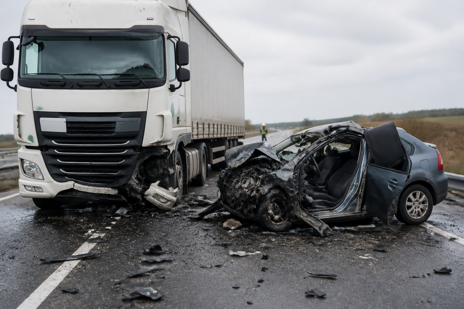 Accident mortal pe centura Bârladului: un bărbat și o femeie au murit după impactul cu un TIR